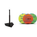 Franklin Sports Batting Tee and Pro Brite Neon Rubber Teeballs (3 Pack)