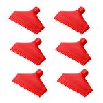 Ohamtes 6PCS Red G1/4 Male Thread, ABS Flat Nozzle, Air Blowing Nozzle, Water Cooling Nozzle, Suitable for Air Compressor Parts, Air Dry Dust Removal, Surface Treatment