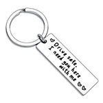 BESPMOSP Husband Gifts Drive Safe Key Ring I Need You Here With Me Keychain Jewellery For Gifts For Boyfriend