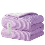 Heated Blanket Electric Blanket Throw 50”X60”-Heating Blanket with 5 Heat Settings-3 Hours Auto Off,ETL Certified,Machine Washable (Purple)