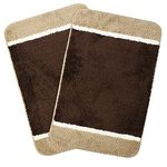 Saral Home Soft Microfiber Anti-Skid Bathmat (Brown, 40X60 CM)