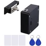 Homello RFID Lock Electronic Cabinet Lock with USB Cable - Hidden DIY Lock for Wooden Cabinet Drawer Locker Cupboard Gun Box with 5 Key Cards/Fobs
