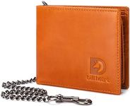 bifold chain wallet, brown, Fashion