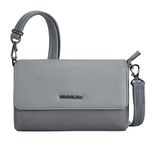 Travelon Unisex-Adult Anti-Theft Addison Convertible Crossbody/Belt Bag, Gray, One Size