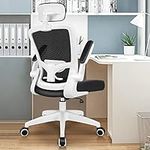 FelixKing Home Office Desk Chair, Headrest Ergonomic Office Chair with Adjustable Lumbar Support Swivel Chair with High Back and Armrest,White