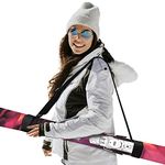 Universal Ski Holder Adjustable Strap Hands Free for Man Woman Children for Easily Carry Skis and Poles [053]