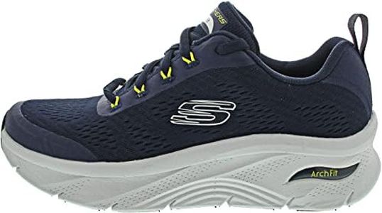 Skechers Arch Fit D'Lux - Sumner Mens Sneakers, Navy Blue Synthetic Mesh, 43 EU