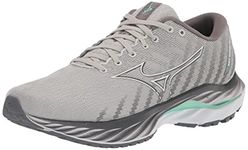 Mizuno Women's Wave Inspire 19 Running Shoe, Harbor Mist/White, 7.5