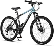 AVASTA 26-inch Mountain Bike for Man Male and Woman Female Adult with Lightweight Aluminum Alloy Frame and Dual Disc Brakes,Front Suspension,21-Speed Gear Shifters,Hidden Brake Cables,Blue