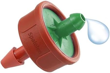 60PCS 0.25 GPH Pressure Compensating Drip Irrigation Spot Watering Drippers/Emitters, Self-Cleaning Constant Flow Drip Irrigation Emitters Heads Irrigation Drippers Parts for Drip Irrigation System