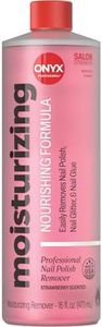 Onyx Professional Nail Polish Remover with 7 inch Nail File, Strawberry Scent, Made in USA, 16 fl oz - Moisturizing Formula, Acetone-based Gel Polish Remover, Enhanced with Vitamin E, Grape Seed Oil