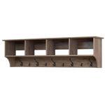 Prepac 60" Wide Hanging Entryway Shelf, Drifted Gray