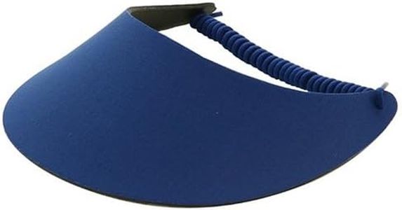 MG Women's Cotton Solid String Sun Visor Hat (Royal Blue)