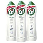 Cif Original Cream Multipurpose Surface Cleaner enriched with a fresh, ocean scent made with 100% natural cleaning particles for gentle and reliable cleaning, Multi Buy 3 Pack