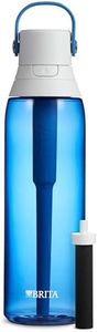 Brita Insulated Filtered Water Bottle with Straw, Reusable, BPA Free Plastic, Sapphire, 26 Ounce