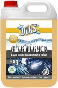 Viks | Champú coche | Brillo intenso y fácil secado | Limpiador manual o Detergente hidrolimpiadora | Limpiador coche Concentrado | Jabón coche Neutro y espumoso | 5L