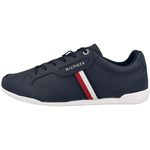 Tommy Hilfiger Men Classic Low Cupsole Leather Trainers, Blue (Desert Sky), 40 EU