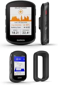 Garmin Edge 540 (Solar) Compact GPS Cycling Computer Bundle - Button-Operated, Adaptive Coaching & 26-Hour Battery - Includes PlayBetter Silicone Case (Black) & Screen Protectors