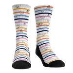 Winnie the Pooh Premium Disney Socks, Pooh and Friends - Peek-a-boo Stripes, Large
