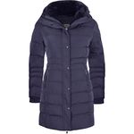 Spindle Women’s Designer Winter Lined Parka Quilted Coat Fur Collar Hooded Long Ladies Womens Jacket