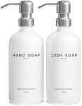 White Glass Hand and Dish Soap Disp