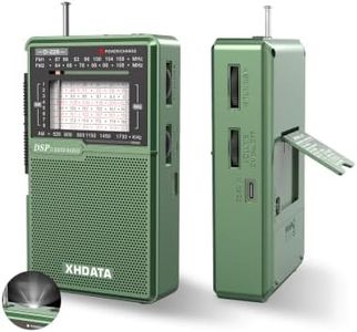 XHDATA D226 Radios Portable AM FM Shortwave, USB C & Battery Powered, Green