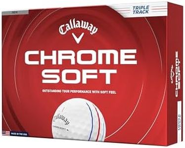 Callaway Golf Chrome Soft 2026 Golf Balls(White Triple Track,One Dozen)