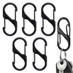 Proberos® Dual Hook S Carabiners, Quick Release Design, Heavy-Duty Zinc Alloy, Versatile for Backpack, Camping, Organizing, Multi-Purpose Durable S Hooks - Outdoor Gear Essentials (5 Pcs)