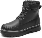 Bruno Marc Men's Snow Winter Insulated Waterproof Outdoor Boots,Size 9.5,Black,SBSB2401M