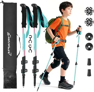 Clostnature Kids Trekking Poles for Hiking – Collapsible Lightweight Hiking Poles, 2 Pack Aluminum Walking Sticks for Children, Teenagers, Retractable Trekking Sticks for Climbing, Backpacking