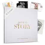 Baby Memory Book - Photo Journal for Boys or Girls | From Birth to Age 5 | New Baby Gift, Milestone Tracker, Scrapbook, Newborn Photo Album