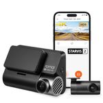 70mai A810 True 4K HDR Dual Dash Cam, Built-in GPS Logger, ADAS, Sony Starvis2 IMX678, 150° Wide, Optional Parking Mode with Motion Detection & Time Lapse, Upto 256GB Supported