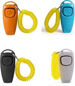 2 in 1 Pet Training Clickers Whistles And Clickers Pet Training Tools With Wristbands For Training Dogs, Cats, Horses, Etc (4 pieces)