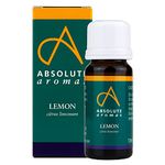 Absolute Aromas Lemon Essential Oil 10ml - 100% Pure, Natural, Undiluted, Vegan and Cruelty-Free - for use in Diffusers and Aromatherapy Blends