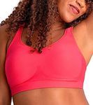 SHAPERMINT Wireless Bras for Women - Full Support Seamless Bralette, Compression Sports Bra, Plus Size Minimizer Bras, Padded Wirefree Bra for Women Dark Pink