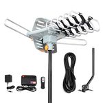 HDTV Antenna,Amplified Digital TV Antenna Long 200 Miles Rang-upport 4K 1080p Fire tv Stick and All Older TV's,13.3 ft of Coax Cable