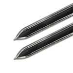Automotive Authority LLC Vintage Style 5/8" Black & Chrome Side Body Trim Molding - Formed Pointed Ends