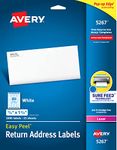 Avery Easy Peel Return Address Labels for Laser Printers, 0.5 x 1.75 Inches, White, Pack of 2000 (05267)