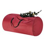 Tiny Tim Totes Christmas Tree Storage Bag, Premium Canvas Round Duffel, fits up to 12 ft Tree, Red