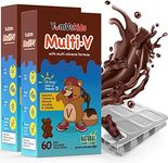 Yum-Vs - Kids Multivitamin Chewable Chocolate Bears for Supplement 16 Vitamins & Minerals Including D, Zinc, C, B Complex More (2 -Pack) 60 Count (Pack of 2)
