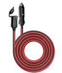 20FT 12V Car Cigarette Lighter Extension Cord Heavy Duty 15A Fuse Extension Cable Plug to Socket for Air Compressor Pump