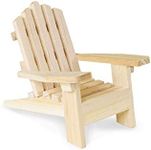 Multicraft Beach Adirondack Chair Miniature Wood for Dollhouses, Displays, Crafting, DIY - 5 Inches