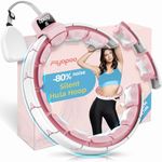 FIYAPOO Hula Hoop with Weight Ball, Smart Hula Hoop Adult Beginners Fitness Hoola Hoop for Weight Loss, Adjustable Quiet Hoop with Intelligent Counter, Never Falls, Workout for Weight Loss