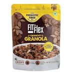 FIT & FLEX Baked Crunchy Granola&Almond,Oat Rich Cereal With High Protein And Fibre,Ready To Eat Healthy Granola For Breakfast-As Seen On Shark Tank India-Chocolate Snacks-275 Gm