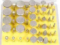 Agile-shop 50 Pcs Diamond Tipped Coated Rotary Grinding Head Jewelry Lapidary Burr Grit by Agile-shop