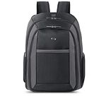 Solo Pro 16" Laptop Backpack, Removable Sleeve, Black/Grey