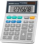 Aurora DB453B Semi Desktop Calculator (With Tax Function), Silver