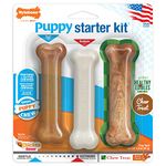 Nylabone Puppy Starter Kit Dog Chew Toys & Treat 3 Count Small/Regular - Up to 25 lbs.