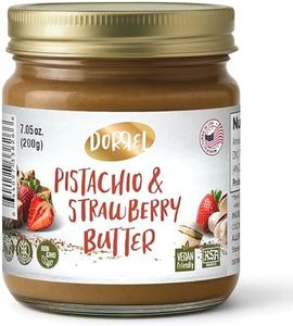 DORREL Pistachio & Strawberry Butter | Dairy-Free Vegan Spread | Made with 60% California Pistachios | Non-GMO | Kosher Pareve | Healthy Snack & Baking Spread (200g / 7.05oz)