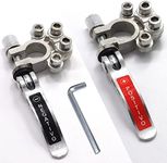 2PCS Battery Terminal Connectors, 4 way Positive Negative Battery Clamp car Terminals Connector, Leisure Battery Terminals for Cars, Trucks, Ships